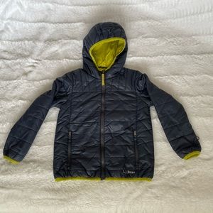 LL Bean Kids primaloft hoodie jacket, size 6X/7